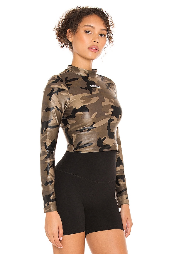 view 2 of 4 Luca Infinity Long Sleeve Crop Top in Camo