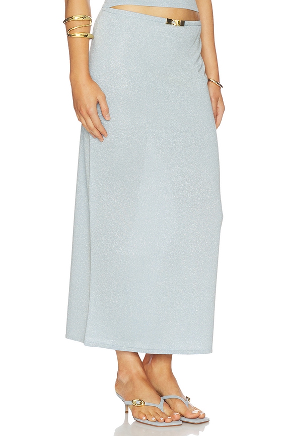view 2 of 6 FALDA MAXI MINA in Blue Knit
