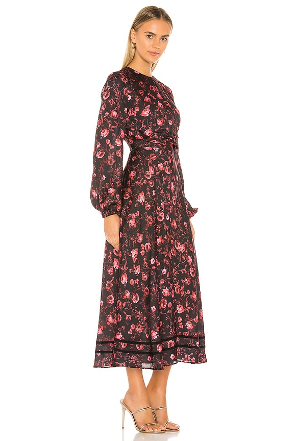view 2 of 3 Genius Midi Dress in Black Rose Garden