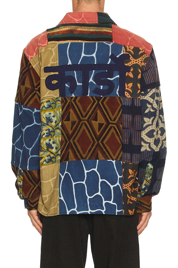 view 2 of 4 Luis Oversized Long Sleeve Shirt in Patchwork 08 Multi