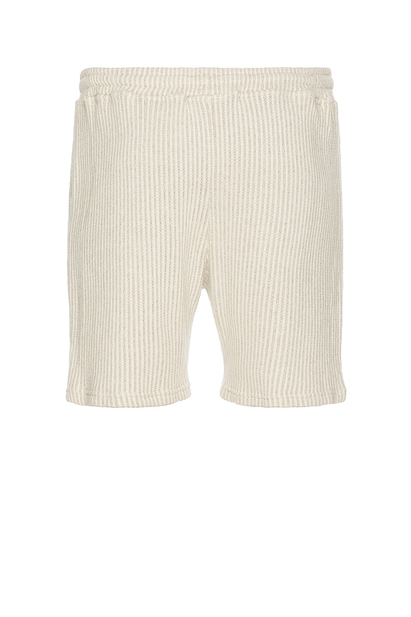 view 2 of 5 Striped Knit Shorts in Egret