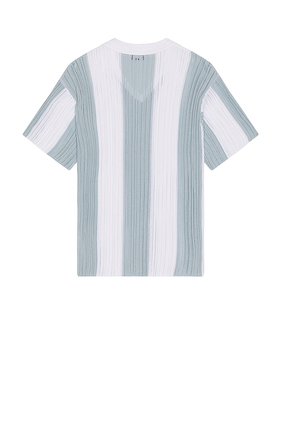 view 2 of 4 Oversized Soccer Jersey in White & Light Blue