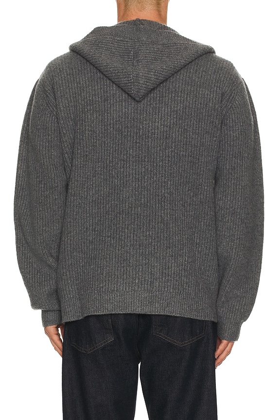 view 2 of 4 Wool Zip Hoodie in Gunmetal