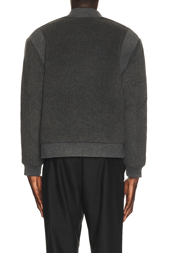 view 2 of 4 Wool Rib Varsity Jacket in Storm Gray