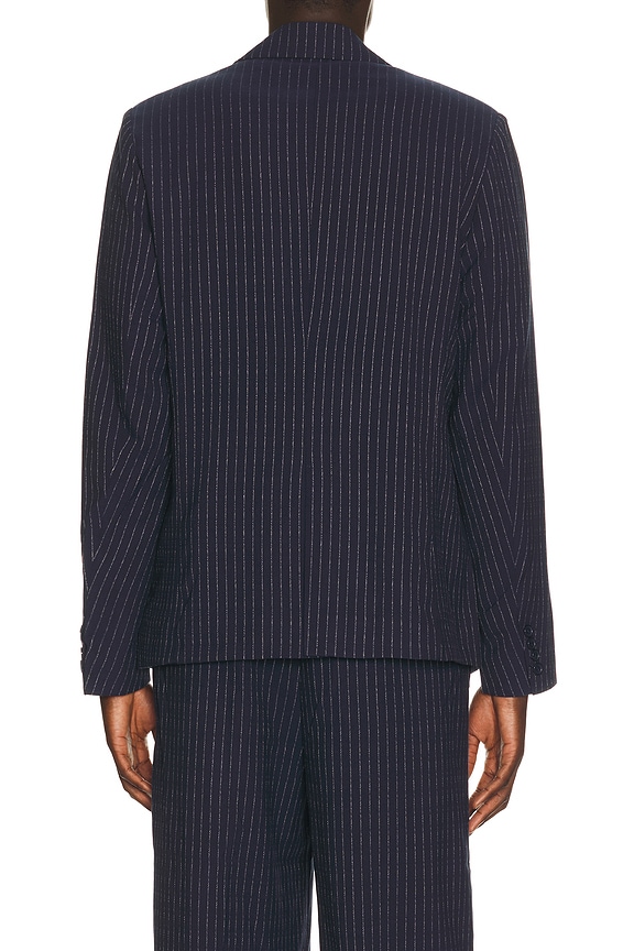 view 2 of 5 Double-Button Pinstripe Blazer in Navy