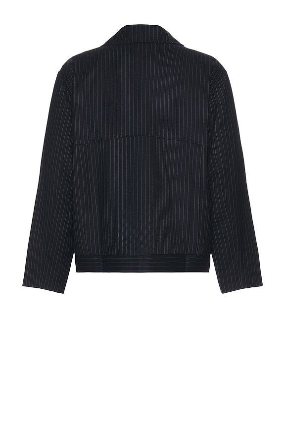 view 2 of 5 University Pinstripe Jacket in Dark Navy