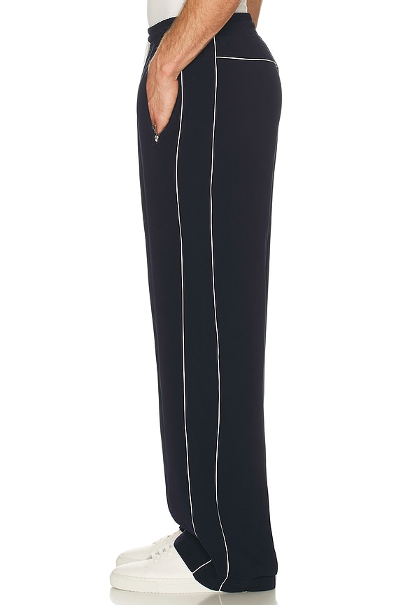 view 2 of 5 PANTALON FORME JOGGING PIPING in Dark Navy