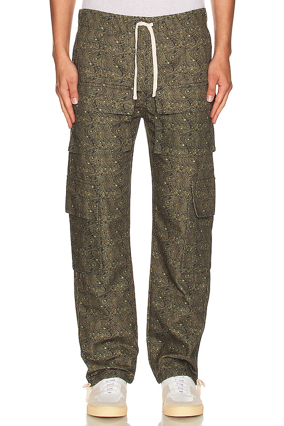 view 1 of 6 Paisley Cargo Pants in Dark Olive