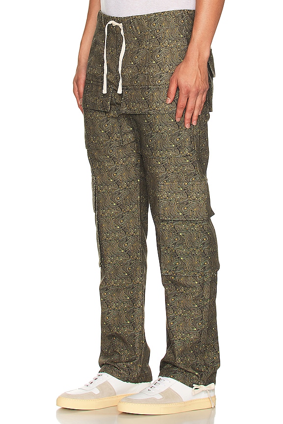 view 2 of 6 Paisley Cargo Pants in Dark Olive