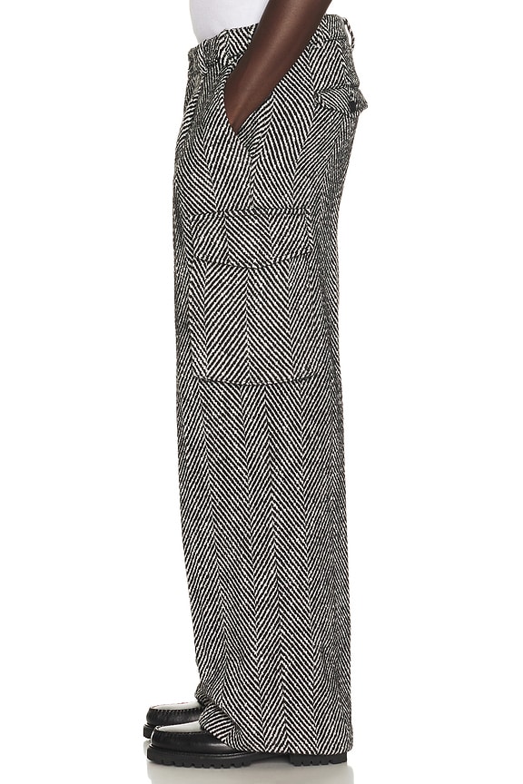 view 2 of 6 Eco Herringbone Cargo Pant in Black