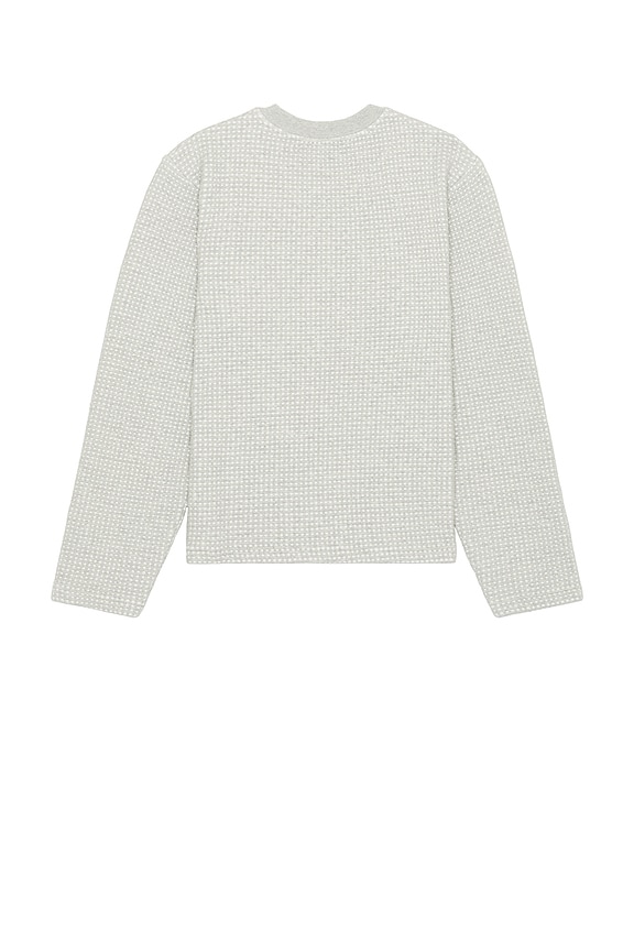 view 2 of 3 Grey Waffle Long Sleeve Tee in Heather Grey