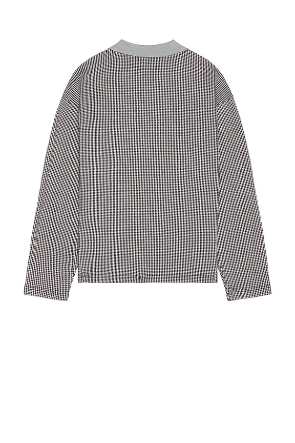 view 2 of 4 Houndstooth Jacquard Knit Rugby Polo in Glacier Gray