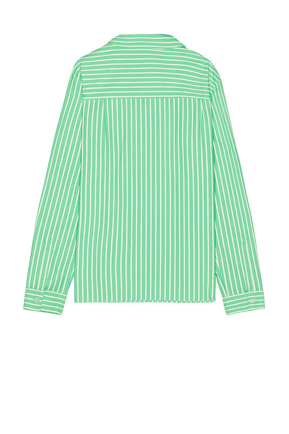 view 2 of 4 Breeze Poplin Button Up Shirt in Neptune Green