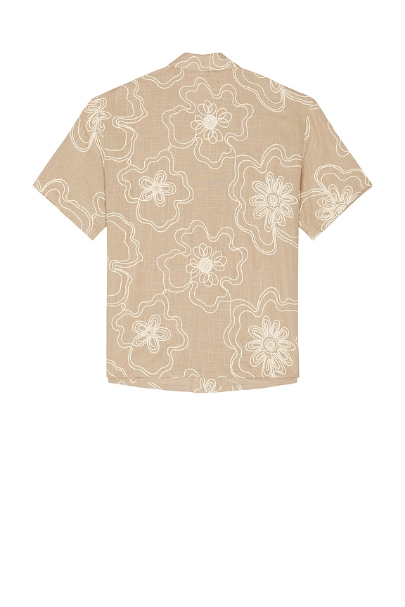 view 2 of 5 Havana Embroidered Short Sleeve Shirt in Egret