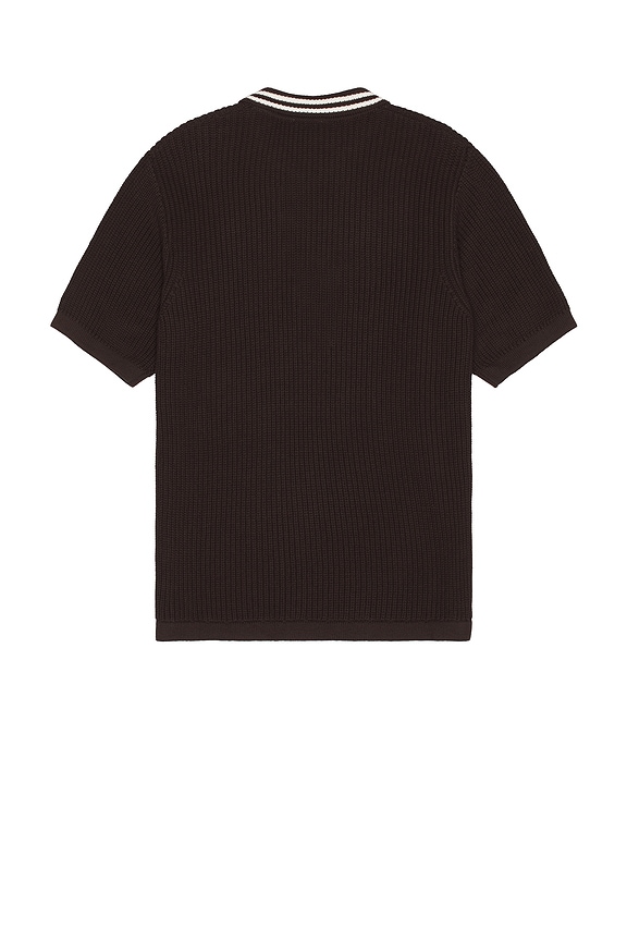 view 2 of 4 English Rib Short Sleeve Polo in Demitasse