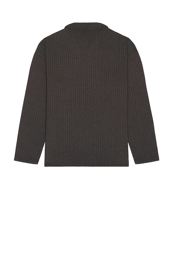 view 2 of 4 Mini Jacquard Zip Polo in December Sky