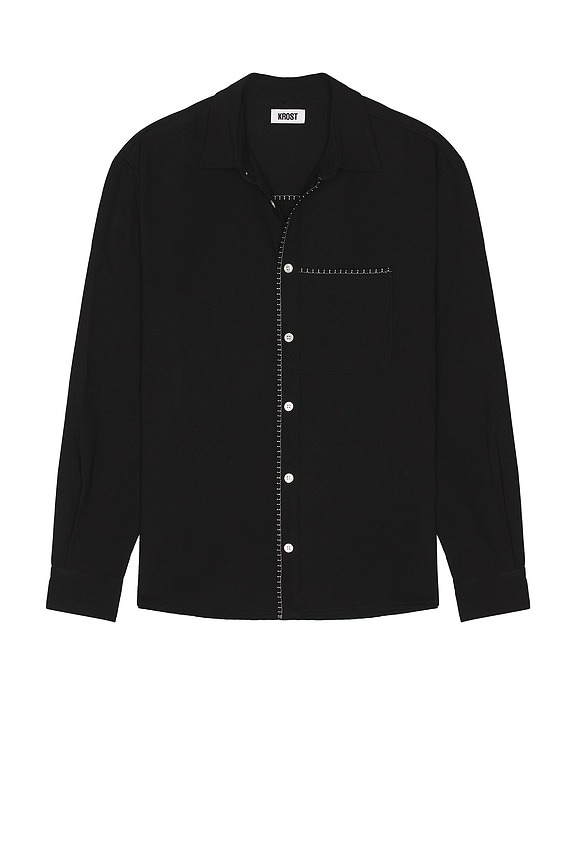 view 1 of 4 Blanket Stitch Shirt in Black