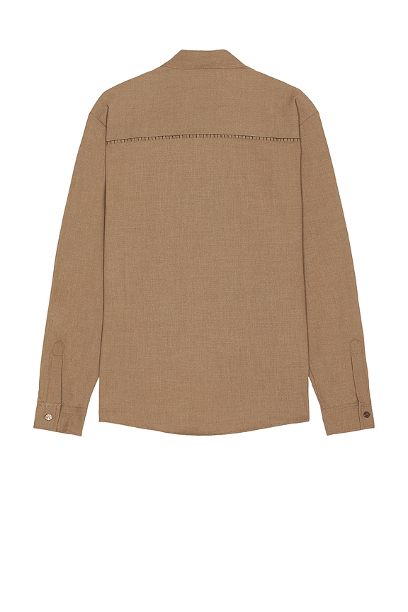 view 2 of 4 Blanket Stitch Shirt in Demitasse