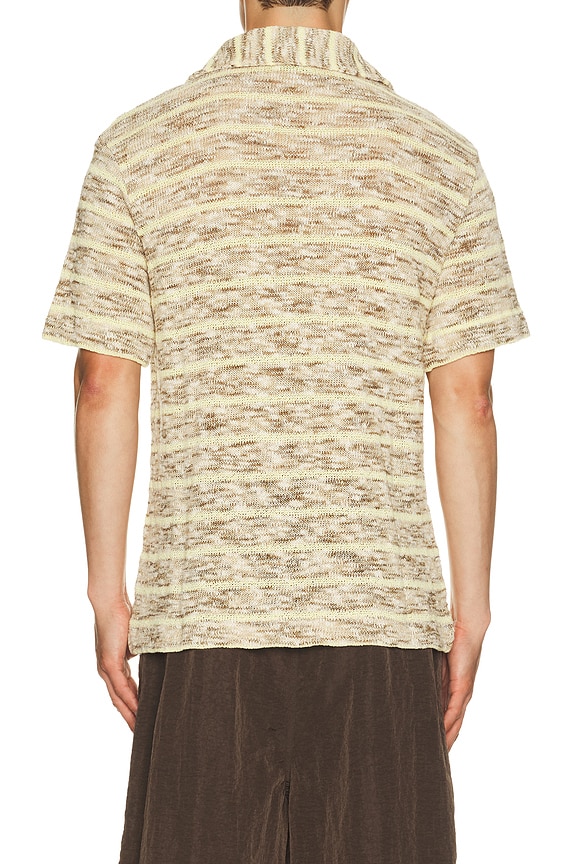 view 2 of 4 Multi-Color Striped Knit Polo in Multi