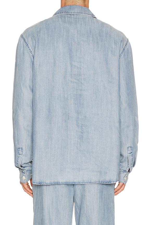 view 2 of 4 Oversized Denim Shirt in Light Wash