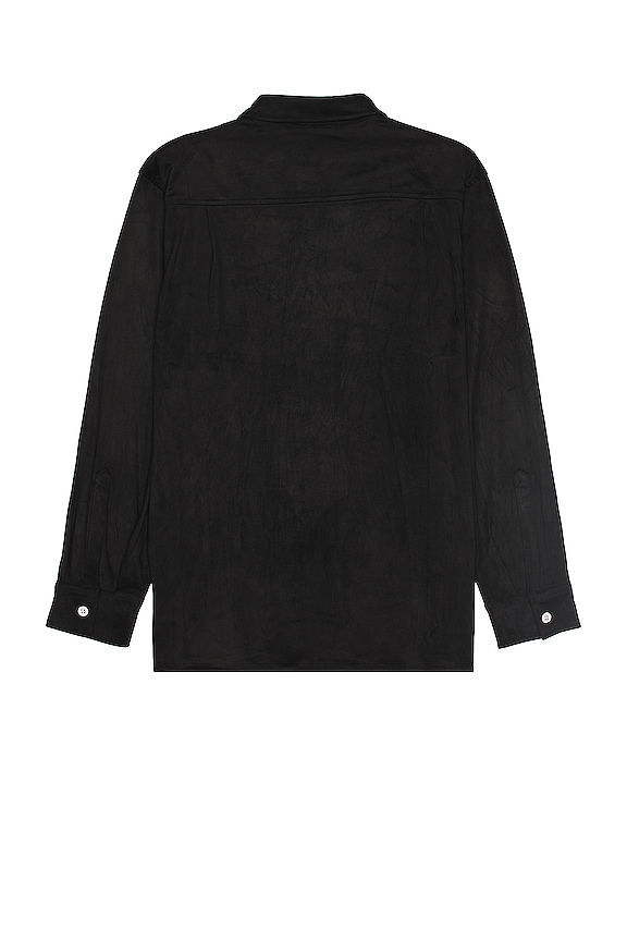view 2 of 4 Suede Button Up Shirt in Black