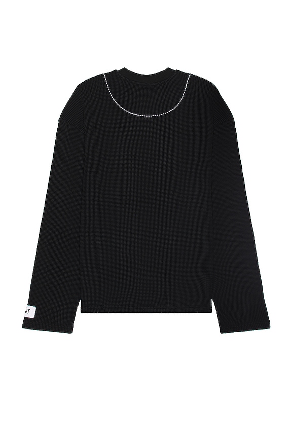 view 2 of 4 Contrast Stitch Long Sleeve Tee in Black