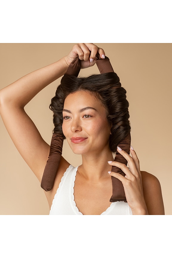 Kitsch XL Satin Heatless Curling Set in Chocolate | REVOLVE