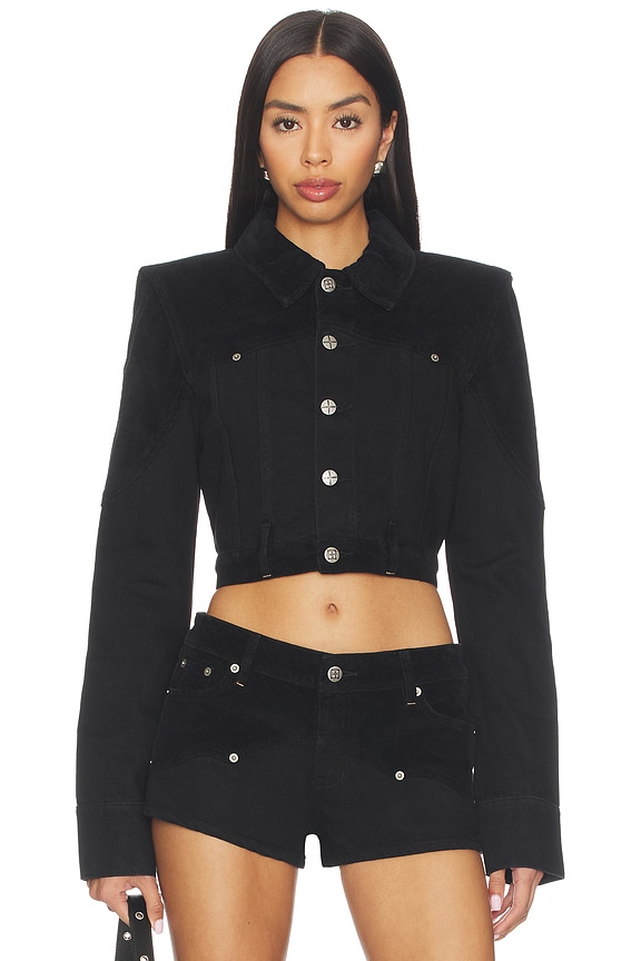 view 1 of 6 BLOUSON SLIM TRUCKER in Saloon Black