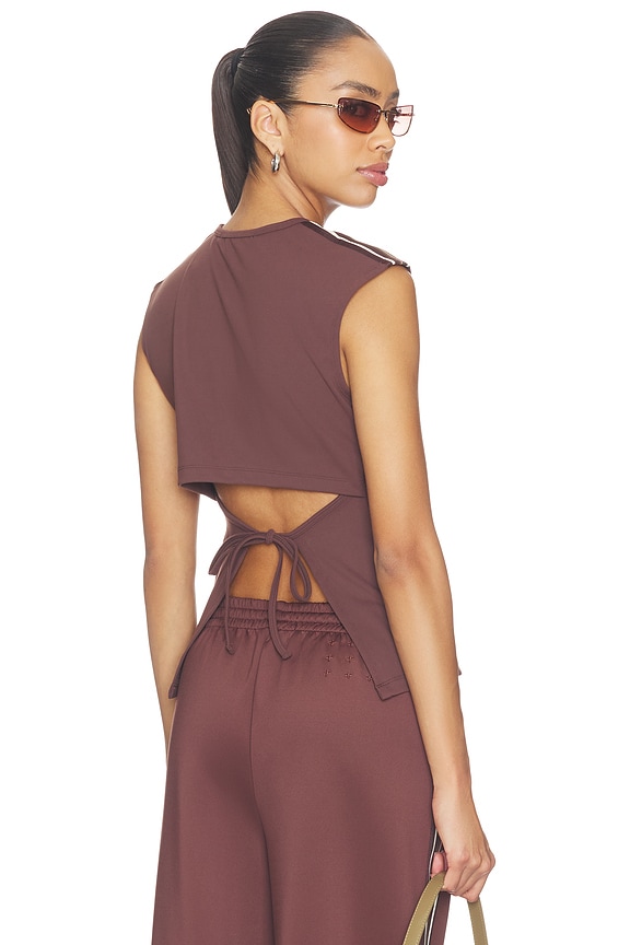 view 1 of 5 99 Slim Open Back Tee in Mocha