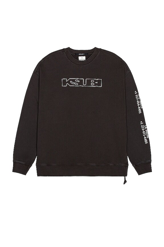 Ksubi Location Biggie Crew in Faded Black | REVOLVE