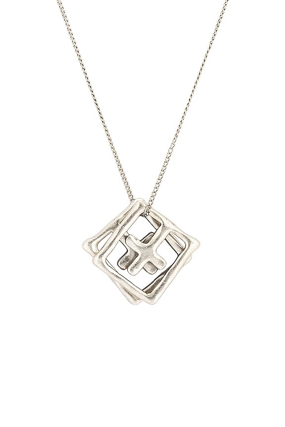 view 2 of 2 925 Dripps Box Cross Necklace in Silver