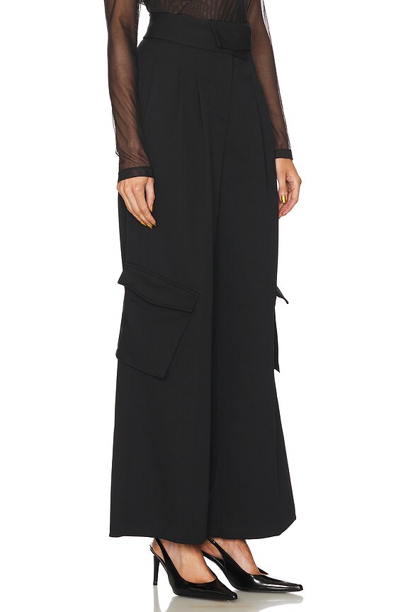view 2 of 6 PANTALON FREDA FOLDOVER in Black