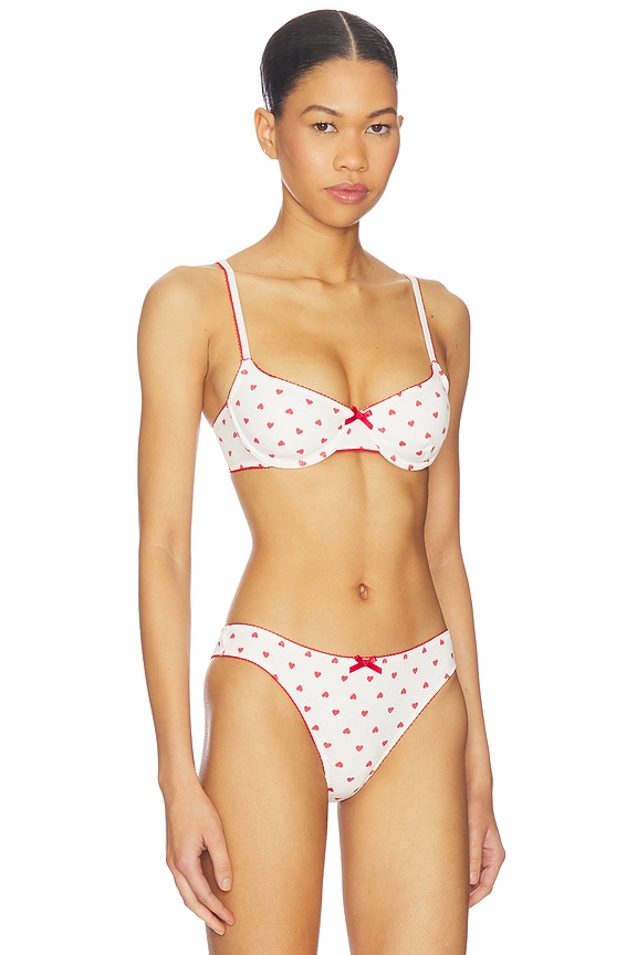 view 2 of 4 Hugo Underwire Bra in Heart Print