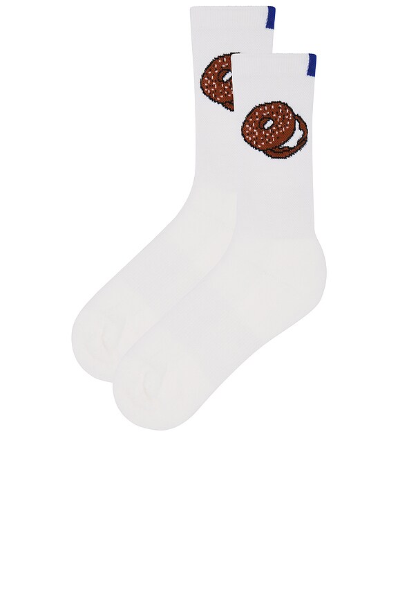 view 2 of 2 The Bagel Sock in White