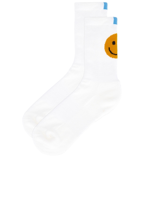 view 2 of 4 Happy Face Sock in White