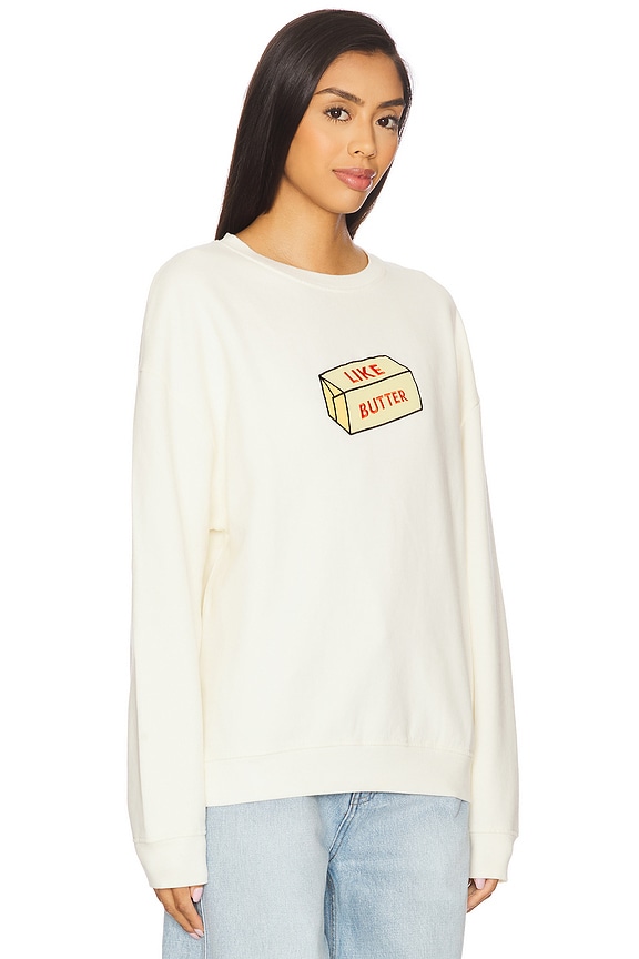 view 2 of 4 The Oversized Butter Sweatshirt in Cream