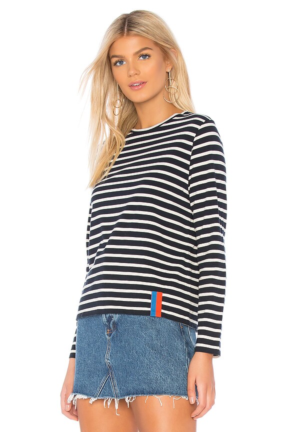 view 2 of 4 CAMISETA MODERN in Navy & Cream