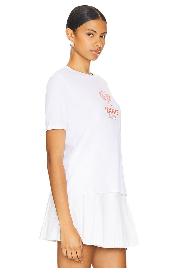 view 2 of 4 MODERN TENNIS Tシャツ in White & Poppy