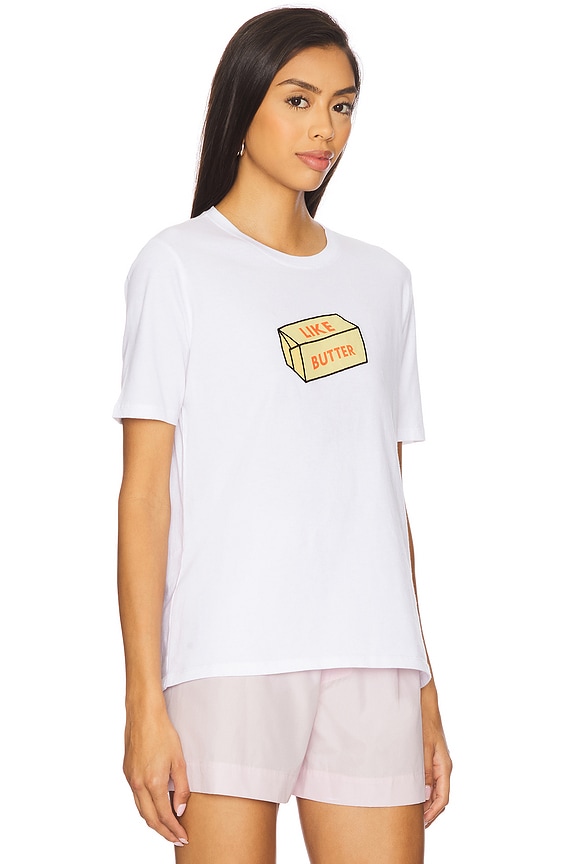 view 2 of 4 T-SHIRT MODERN BUTTER in White