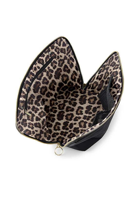 view 2 of 6 POCHETTE À MAQUILLAGE VACATIONER in Black & Leopard Nylon
