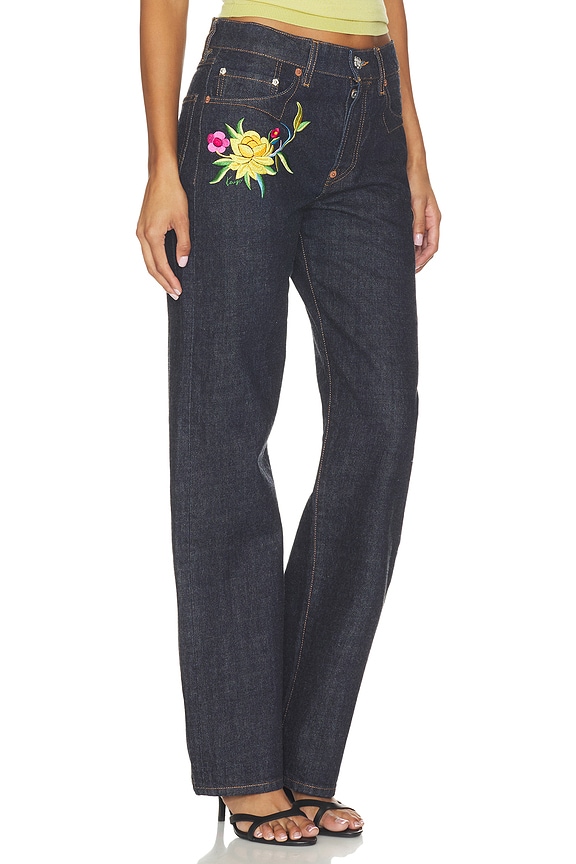 view 2 of 6 Wildflower Regular Jeans in Rinse Blue Denim