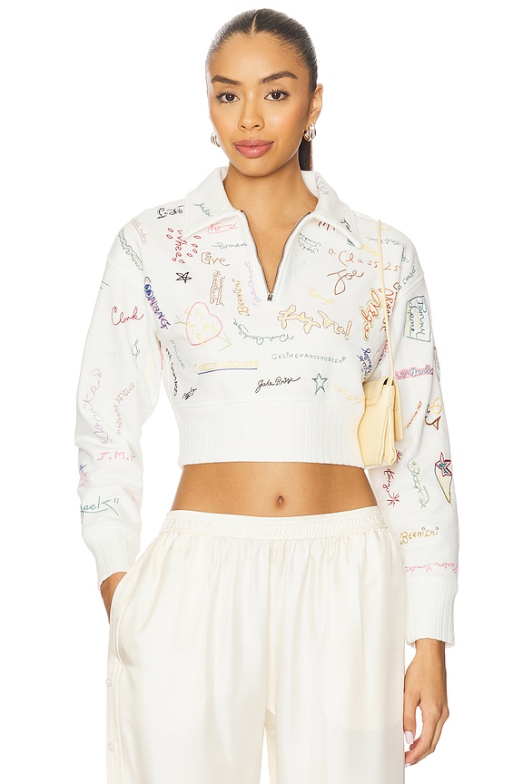 view 1 of 6 Graduation Polo Pullover in Off White