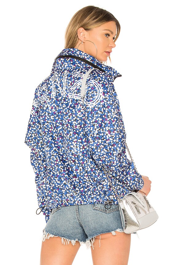 view 1 of 5 Printed Windbreaker in Navy Blue