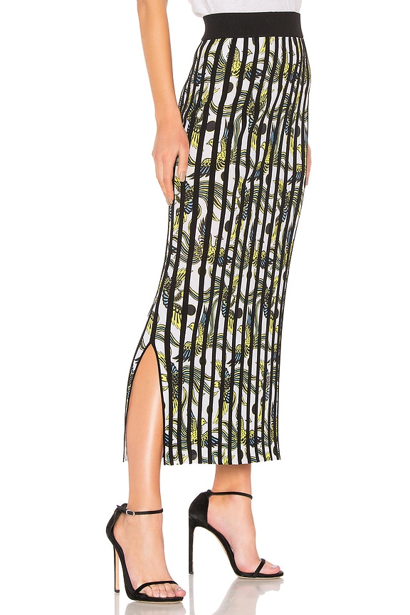 view 2 of 4 Printed Vertical Rib Skirt in White