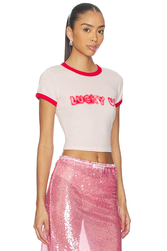 view 2 of 5 Gots Kenzo Words Cropped T-shirt in Faded Pink