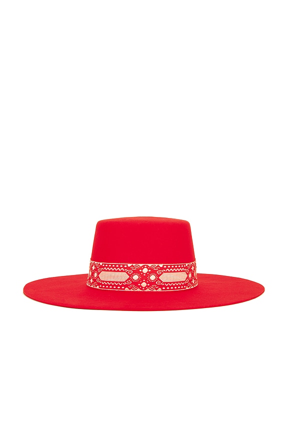 view 2 of 3 SOMBRERO DE PAJA THE SIERRA in Ruby Red