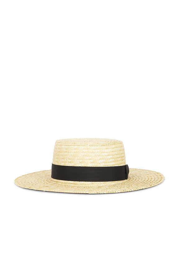 view 2 of 3 The Spencer Boater in Natural Woven
