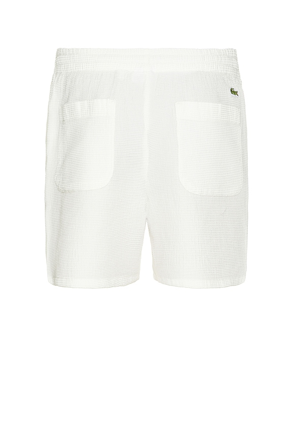 view 2 of 5 Waffle Monochrome Elasticated Textured Shorts in Flour