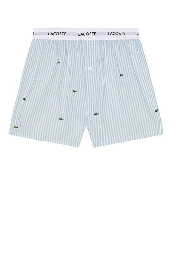 view 2 of 4 BOXER COTTON WEAVE in Blue, White, Green, & Navy Blue