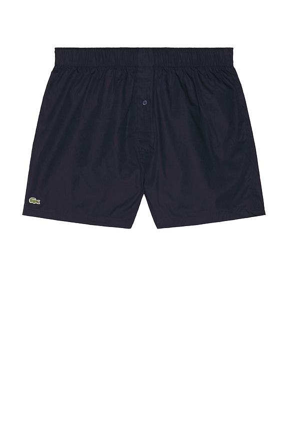 view 2 of 3 3-Pack Cotton Weave Boxers in Navy Blue & White